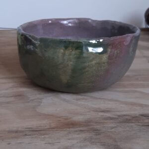 Cuenco verde musgo